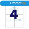 Etikett cmke, 105x148mm, 100 lap, 4 cmke/lap Bluering
