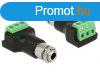 DeLock Terminal block 3 pin > stereo jack female 3.5 mm f