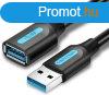 Vention USB-A 3.0/M -> USB-A 3.0/F, (hosszabbt,PVC), 3m