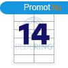 Etikett cmke, 105x42,4mm, 100 lap, 14 cmke/lap Bluering