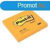 Post-it 654 76x76mm 100lap neon narancs