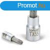 FORTUM bitdugfej, torx, 1/2", 61CrV5/S2, mattkrm; TX5