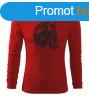 DRAGOWA Fit-T hossz ujj pl Len, piros 160g/m2