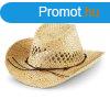 Beechfield Szalma cowboy-kalap - Natural