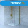 Welland WIC-80 walk-in zuhanyfal - arany profil - 80 cm