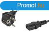 Lanberg CEE 7/7->IEC 320 C13 tpkbel 1,8 m, fekete