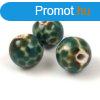Porceln gyngy - faceted ball - Dark Turquoise - 16mm