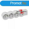 Legrand Elosztsor Standard 4x2P+F, vezetk nlkl, fehr-sz