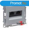 Legrand Suno 2xRJ45 Cat. 6A UTP csatlakozaljzat alumnium, 