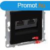 Legrand Suno 2xRJ45 Cat. 6A STP csatlakozaljzat fekete, Leg