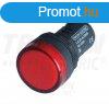 LED-es jelzlmpa, piros 230V AC/DC d=22mm