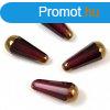 Cseh csiszolt barokk csepp gyngy- 20x9mm - Amethyst Bronze-