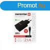 Tlt Swissten Smart IC 2.1A 2 USB konektor, adatkbel, USB/