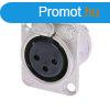 NEUTRIK XLR alj 3 p bepthet fekete