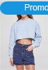 Urban Classics Ladies Cropped Flower Embroidery Terry Crewne