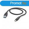 Hama FIC E3 Type-C/USB-A USB 3.1 tlt s adatkbel 1,5m Bla