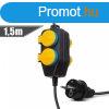 Delight Kltri eloszt fedllel - 1,5 m - 4 x 230V - 3 x 1,