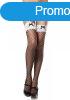  INDUSTRIAL NET THIGH HIGHS WITH CONTRAST LACE TOP AND  BOW 
