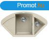 Elleci Easy CORNER grnit mosogat medence Bianco Antico