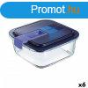 Hermetikus ebddoboz Luminarc Easy Box Kk veg (6 egysg) (