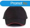 KP011 hat paneles Baseball sapka K-UP, Black/Red-U