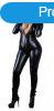 Plus size fekete overall Fetish Wetlook, XL