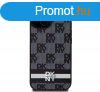 DKNY PU Leather Checkered Pattern and Stripe Apple iPhone 15