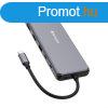 USB eloszt-HUB, 2xUSB-C PD/2xHDMI/DP/6xUSB-A/RJ45/audio, VE