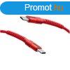 MobilNET Adat-, tltkbel fonott USB-C/USB-C, 3A, 60W, 1m, 