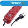 EMOS P14201, Hosszabbt 10 m / 4 aljzat / kapcsols / feket