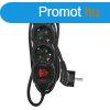 EMOS PC1321, Hosszabbt 1,5 m / 3 aljzat / kapcsols / feke
