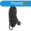 EMOS PC1425R, Hosszabbt 5 m / 4 aljzat / kapcsols / feket