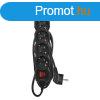 EMOS PC1521R, Hosszabbt 1,5 m / 5 aljzat / kapcsols / fek