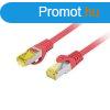 LANBERG patch kbel Cat.6A S/FTP LSZH CU 0.25m red
