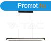 24W LED fgglmpa, fekete szn, 4000K, 80x100 cm (V-TAC)