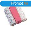 BabyOno Textilpelenka, sznes, 3 db, pink, 348/02