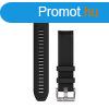 raszj Garmin 22 mm fekete szilikon, ezst szn csat (Quic