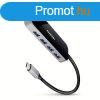 AXAGON HMC-6H4A SuperSpeed USB-C COMBO 6in1 hub Black/Grey