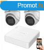 Hikvision 5 megapixeles 2 dome kamers rendszer 30 mteres l