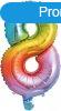 Multicolour Metallic mini 8-as szm flia lufi 35 cm