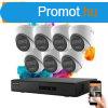 Hikvision ColorVu 7 kamers IP dome kamera rendszer 4MP szn