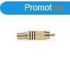 Nedis CAGP24900BK RCA csatlakoz, 10 db, Egyenes, Aranyozott