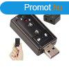 Hangkrtya USB 7.1 mikrofon fejhallgat csatlakozval