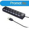 Gembird UHB-U2P7-03 USB 2.0 powered 7-port hub with switches