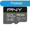 PNY 512GB microSDXC Pro Elite Class 10 U3 V30 A2 + adapterre