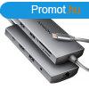 AXAGON HMC-8HLSA USB-C 5Gbps 9in1 hub Grey