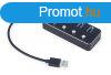 Gembird UHB-U3P4P-01 4-portos USB3.1 HUB Black