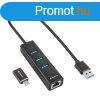 Sharkoon 3-Port USB3.2 Aluminium Hub + RJ45 Ethernet Adapter
