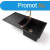 Grnit mosogat - Nero Solarys + Design Gold csaptelep + dug