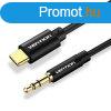 Vention USB-C Male to 3.5mm Male Audio Adapter cable 1m Blac